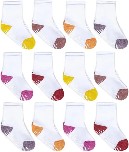 Miniatura 14 de Zaples - Calcetines con suela antideslizante y altura media para bebés, niños y niñas Negro