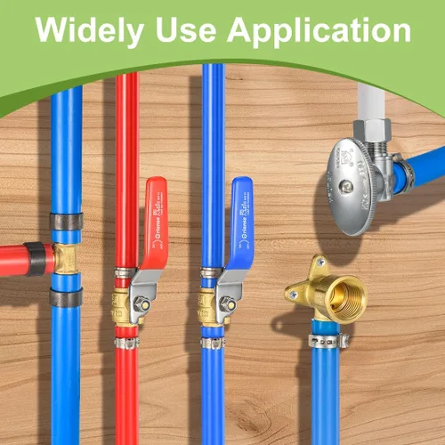 Miniatura 9 de Paquete de 2 adaptadores de transición de CPVC de 1/2 pulgada Pex x 1/2 pulgadas, accesorios PEX de latón resistente para conexión de tubería PEX-B