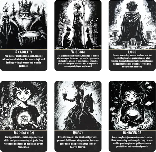 Miniatura 6 de sishui Juego de 78 cartas de tarot Lythra, cartas de tarot oráculo para principiantes, herramientas espirituales para intuición, visión emocional