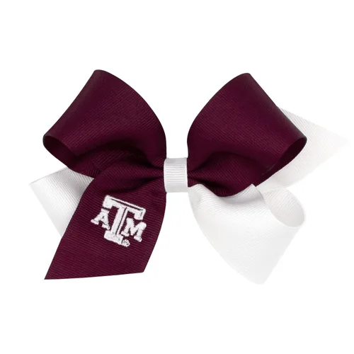 Miniatura 38 de Divine Creations - Lazo para el pelo de dos tonos para niñas con temática universitaria para el día del juego, por Wee Ones en un clip WeeStay