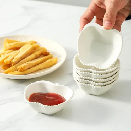Miniatura 7 de UIBFCWN Paquete de 12 cuencos de cerámica para salsa, platos de salsa de soja de 2 onzas, cuencos/platos de salsa blanca, cuencos para pellizcar