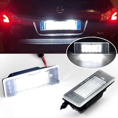 Miniatura 3 de 2 lámparas LED superbrillantes para matrícula compatibles con Nis-san X-TRAIL Qashqai Armada Primera P12 Ju-ke Pathfinder R51 Marzo NV200
