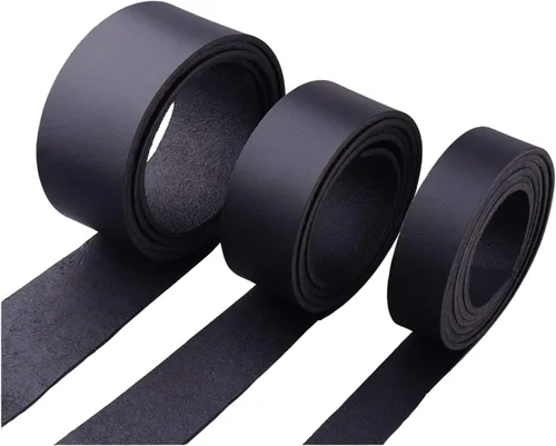 ELW Negro Latigo Leather 9-10oz (0.142-0.157 in) correas, cinturones, tiras 1-1/2" (3.8cm) de ancho x 72" (1.83m) de largo cuero de grano completo