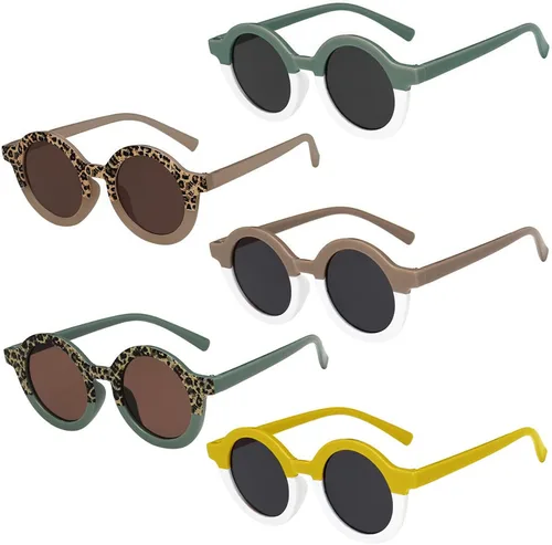 HCDHAKN Gafas de sol para niños y niñas, recuerdos de fiesta, a granel, redondas, para niños de 2 a 10 años, gafas de sol coloridas para exteriores