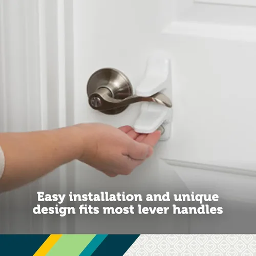 Miniatura 4 de Safety 1st OutSmart - Cerradura de palanca de puerta a prueba de niños, color blanco, 1 unidad
