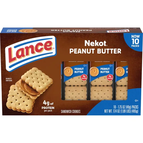 Miniatura 15 de Lance Galletas tipo sándwich, hechas con galletas integrales, mantequilla de maní, 10 paquetes individuales