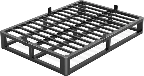 Miniatura 11 de Firpeesy - Base de cama individual de 6 pulgadas con bordes de esquinas redondas, base de plataforma metálica individual de bajo perfil con soporte