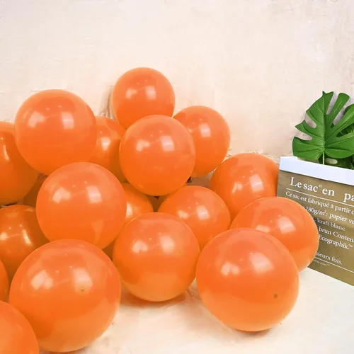 Miniatura 5 de Globos naranjas – 70 unidades de 12 pulgadas naranja quemado para otoño, baby shower, cumpleaños, Halloween, decoraciones de Navidad