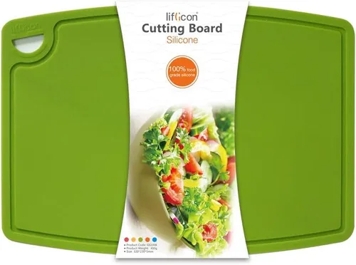 Miniatura 18 de Liflicon Tablas de corte de silicona gruesas para cocina, juego de tablas de cortar/esteras de silicona de 2 piezas extra grandes 37 cm x 26.5 cm