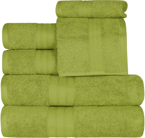 Miniatura 58 de Superior Juego de 2 toallas de baño de fibra larga 100% algodón peinado de 27.64 oz/m², para baño, ducha, cocina, súper suave, afelpado, altamente