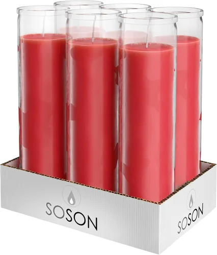 Miniatura 10 de Simply Soson - Velas de pilar blancas de 2x8 pulgadas de 7 días en vidrio, juego de 3, hasta 90 horas de tiempo de quemado, sin fragancia, velas