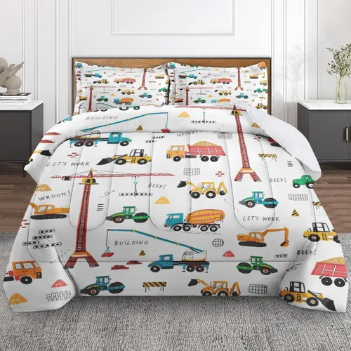 Miniatura 11 de Juego de edredón vintage con diseño de coche y león para niños, niños pequeños, adolescentes y adultos, tamaño individual, juego de ropa de cama
