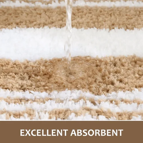 Miniatura 3 de LOCHAS Alfombras largas de baño, alfombra de baño grande de 24 x 70 pulgadas, antideslizante, absorbente, lavable, alfombra de baño de microfibra