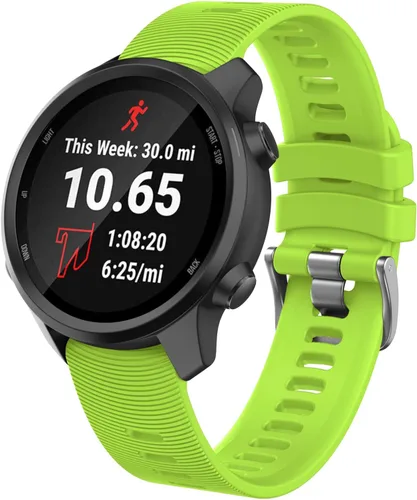 Miniatura 15 de ISABAKE Correa de reloj para Garmin Forerunner 245/645 Music, correa de repuesto de silicona de liberación rápida de 0.787 in para Vivoactive 3/Venu