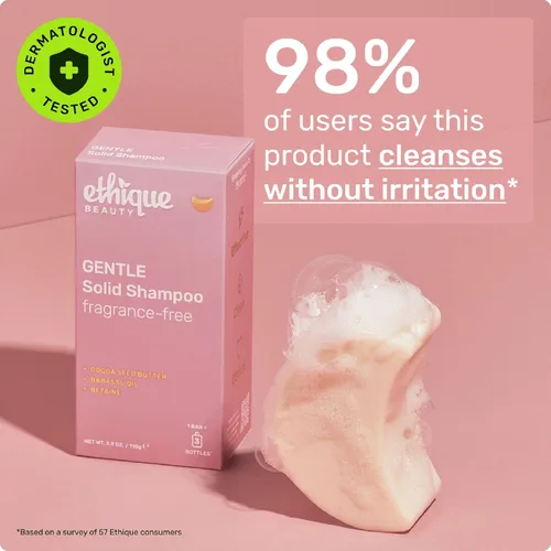 Miniatura 6 de Ethique - Barra de champú suave sin perfume con manteca de cacao; libre de plástico, vegano, sin crueldad, 3.88 onzas - Anteriormente Bar Minimum