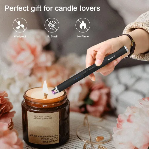 Miniatura 2 de ARECTECH Encendedor Eléctrico de Velas Recargable de Arco de Plasma Resistente al Viento para Velas Navidad Cocina Regalo de Cumpleaños para Mamá
