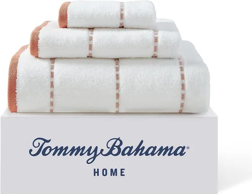 Miniatura 5 de Tommy Bahama - Toallas de baño, 100% algodón suave y absorbente, resistentes a la decoloración y a la decoloración, toallas de baño de peso medio