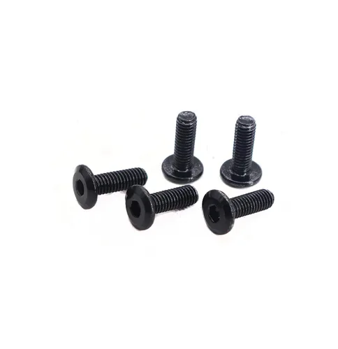 Miniatura 4 de 20pcs M6 x 0.591 in Remache Negro Avellanado Socket Cap Allen Tornillos Remache Tornillos Muebles Conexión 304 Acero Inoxidable