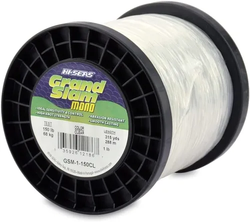 Miniatura 40 de Sedal de Pesca de Monofilamento HI-SEAS Grand Slam - Fuerte y Resistente a la Abrasión en Transparente, Rosa, Verde, Azul Ahumado, Amarillo