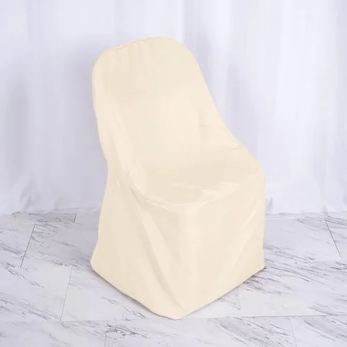 Miniatura 8 de Tableclothsfactory - 20 unidades de fundas de silla de lino y poliéster color rubor, para sillas plegables y de comedor, para eventos de boda