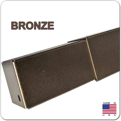 Miniatura 2 de Midwest Hearth Kit de barra y cenefa ajustable para pantallas de chispas de chimenea (bronce antiguo) fabricado en Estados Unidos