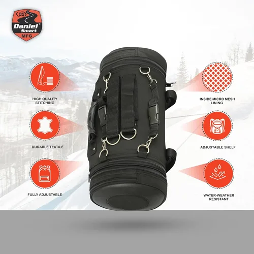 Miniatura 3 de Daniel Smart - Bolsa enrollable para motocicleta con múltiples bolsillos, asegura tu equipaje y cosas con facilidad, incluye cubierta de lluvia