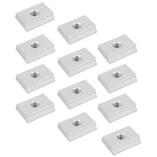 12 piezas M8 T-Slider para ranura en T, tuerca en T deslizante de aleación de aluminio roscada en T tuerca deslizante en T Bloque de tuerca