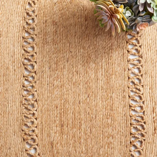 Miniatura 6 de SAFAVIEH Colección redonda de fibra natural NFB254A de 3 pies, redonda, natural, hecha a mano, estilo bohemio, con encanto de yute