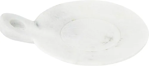 Miniatura 14 de Creative Co-Op Plato de mármol tallado a mano con asa, beige