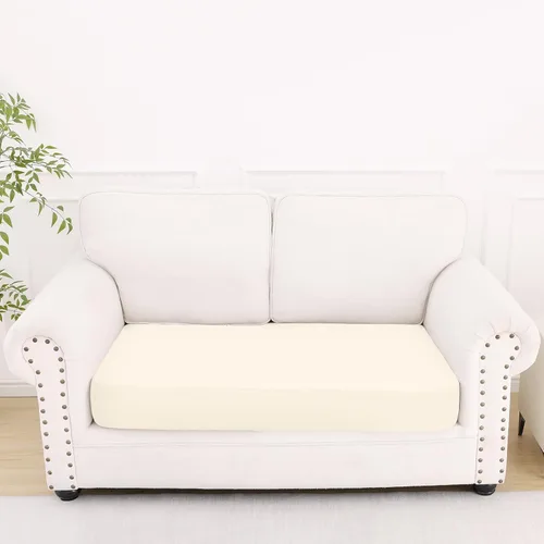 Miniatura 64 de Smiry Fundas de cojín de sofá estampadas, fundas elásticas suaves para sofá, fundas de sofá lavables antideslizantes, protector de muebles para Beige