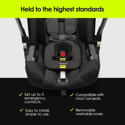 Miniatura 8 de Doona SensAlert - Alerta de asiento de coche para niños, compatible con asiento de automóvil y cochecito Doona