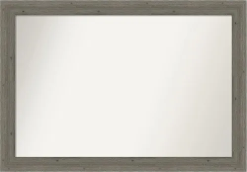 Miniatura 111 de Amanti Art Espejo de pared personalizado no biselado (24.5 x 24.5 pulgadas), marco gris marrón alta, varios tamaños personalizados, espejo de baño
