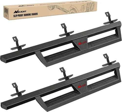 Miniatura 19 de Nilight Estribos para Wrangler JK 2007-2018 y Unlimited de 2 puertas, sistema de doble viga mejorado, escalón lateral, antideslizante, texturizado