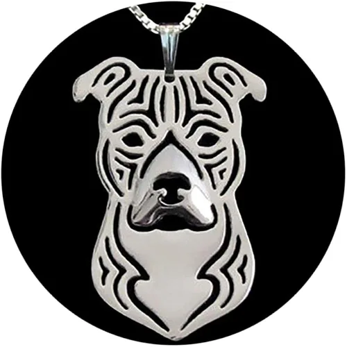 Miniatura 6 de Pit Bull Dog Sterling Silver Necklace Dangle Earrings Set by Ginger Lyne Ears Down Puppy Dog Pet Pendant Box Chain Doggie Animal Paw Print Heart