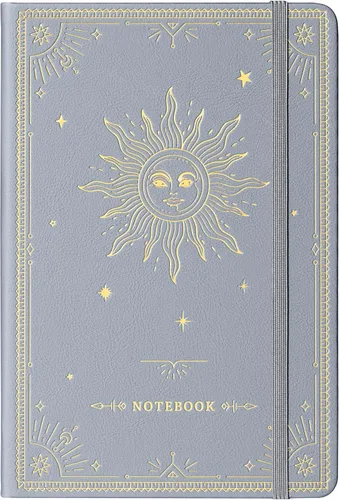 Miniatura 16 de Artfan Cuaderno/diario a rayas – Cuaderno clásico de piel sintética de papel grueso de alta calidad con bolsillo + separadores de páginas, regalos