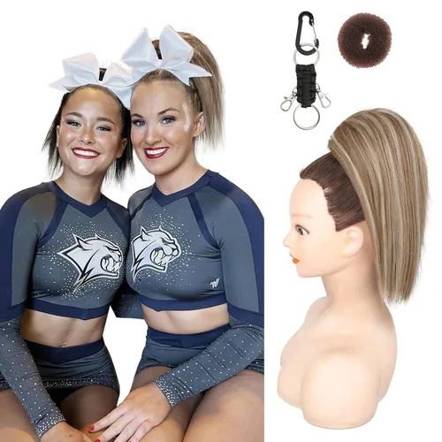 Miniatura 14 de SEIKEA Pieza de Cabello de Cola de Caballo para Porristas, 10" Lisa Resistente a los Enredos Suave Rubio Natural Extensión de Cola de Caballo