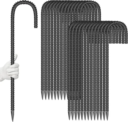 Miniatura 16 de 10 estacas de acero galvanizado en forma de U de 16 pulgadas, anclajes de tierra resistentes para tiendas de campaña, kits de posición, cercas
