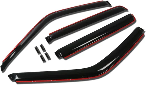Miniatura 57 de DNA Motoring WVS-T2-0156 - Juego de 4 protectores de lluvia para ventana 04-08 Pacifica CS V6, tinte de humo, deflector de sol, viento y lluvia