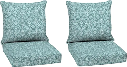 Miniatura 58 de Arden Outdoor Deep Seat Cushion Set, 24 x 24 pulgadas, Cojín para exteriores resistente al clima, a la lluvia y a la decoloración para silla, sofá