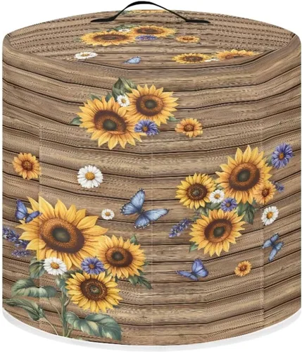 Miniatura 30 de Suobstales Cubierta antipolvo con estampado de girasol para olla instantánea de 6 cuartos de galón, diseño de nota musical, cubierta de olla a Nota