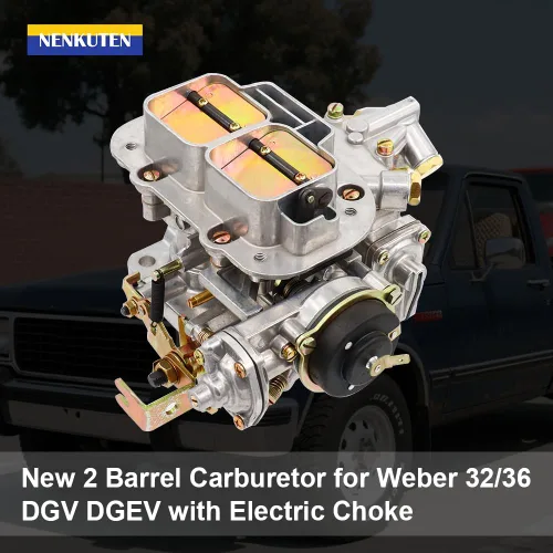Miniatura 3 de NENKUTEN Nuevo Carburador 2 Barriles para Weber 32/36 DGV DGEV Estrangulador eléctrico 32x36 para Toyota Pickup Celica Corona 20R 22R Holley Mazda