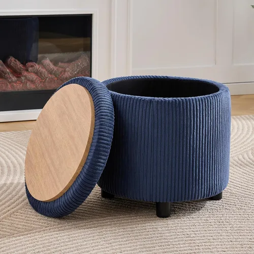 Miniatura 21 de WUTUTUEE Silla decorativa de tela de pana, sillas tapizadas modernas para sala de estar con almohada lumbar, sillón ancho y cómodo para dormitorio
