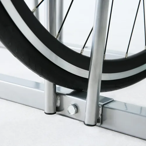 Miniatura 5 de SDADI 4 Bicicletas De Piso De La Bicicleta De Parking Rack De Soporte De Almacenamiento Ajustable Interior - Plata