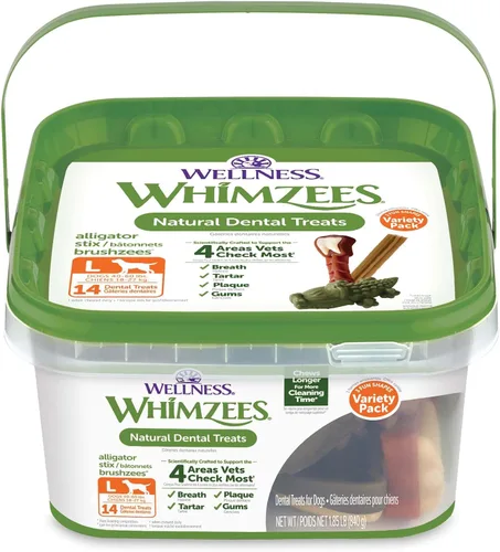 Miniatura 15 de Wellness WHIMZEES Value Pack - Premio dental natural para perros, masticar, refresca el aliento, tamaño mediano, caja de 46.6 onzas, 44