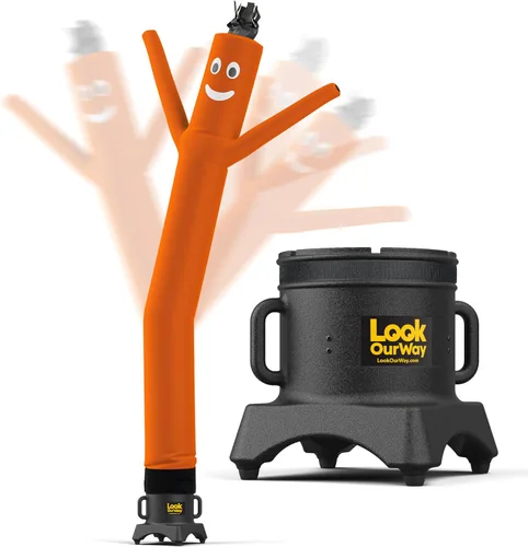 Miniatura 5 de LookOurWay Air Dancers Juego de Hombre de Tubo Inflable Mini - Tipo Inflable Ondulante Loco de 29" con Soplador para Publicidad de Escritorio - Verde