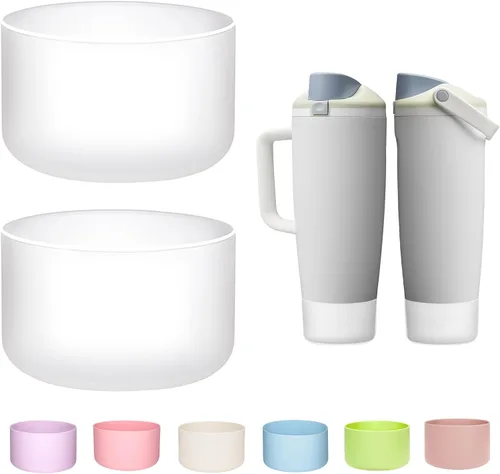 Miniatura 18 de WK IEASON 2PCS Protective Silicone Boots Compatible with Owala FreeSip Sway 30oz 40oz Bottles and 40oz Tumblers, Anti-Slip Bottom Cover Boot for