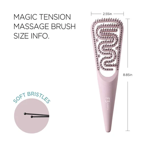 Miniatura 7 de Cepillo mágico para desenredar y masaje del cuero cabelludo, cerdas flexibles para cabello húmedo y seco sin nudos, cuidado profesional para adultos