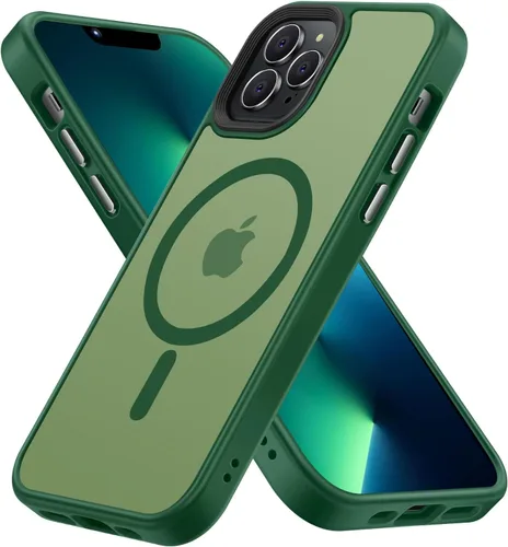 Miniatura 23 de Funda magnética diseñada para iPhone 11 Pro Max, [probada en caídas de grado militar] [compatible con MagSafe] Funda protectora delgada translúcida