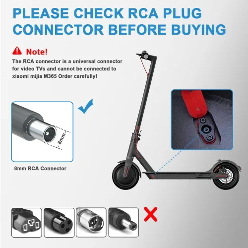 Miniatura 6 de Cargador de scooter eléctrico de 42V 2A adecuado para cargador de pájaro y lima, traje para pájaro, salto, lima, lima, S, Skip, Spin Xiaomi M365