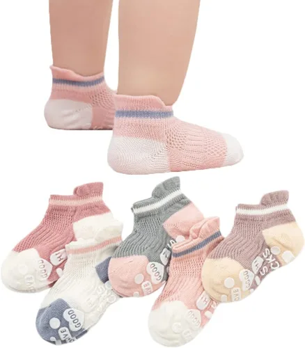 Miniatura 8 de Calcetines antideslizantes de algodón para bebés y niñas pequeñas